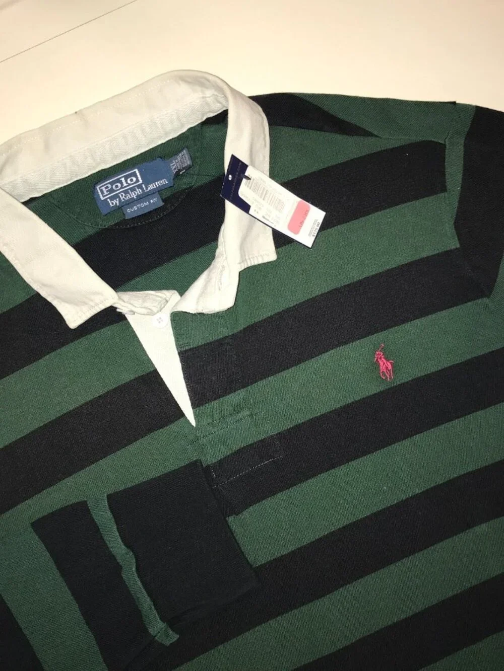 Men's Polo Ralph Lauren Custom Fit Long Sleeve Rugby Polo Shirt-Size 2XL - Picture 11 of 13